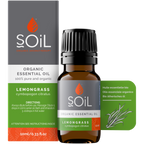 Organic Lemongrass Essential Oil (Cymbopogon Citratus) 10ml