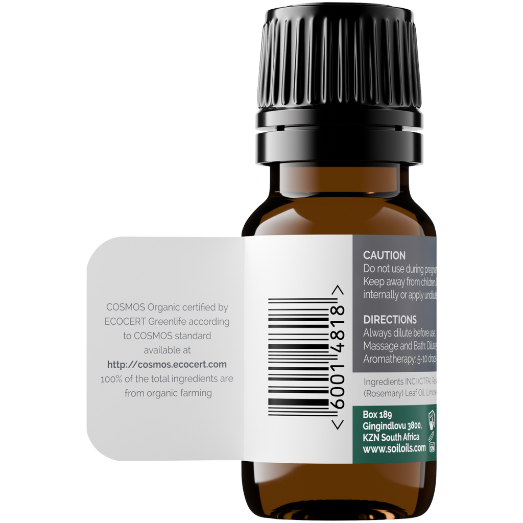 Organic Rosemary Essential Oil (Rosemarinus Officinalis) 20ml