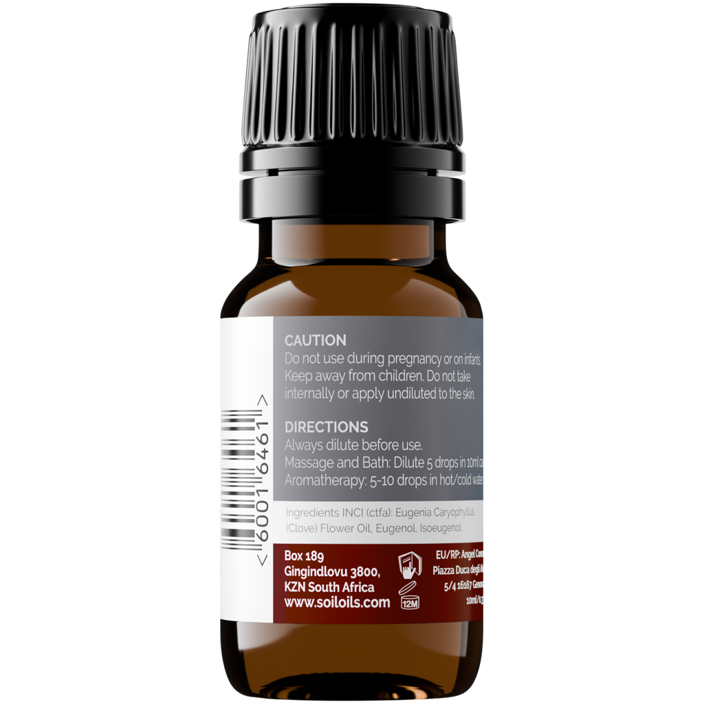 Organic Clove Bud Essential Oil (Eugenia Caryophillus) 20ml